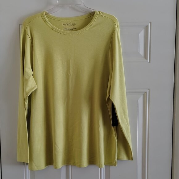 Rachel Zoe Women's Long-Sleeve T-Shirt in Yellow, Size 2X - Picture 10 of 12
